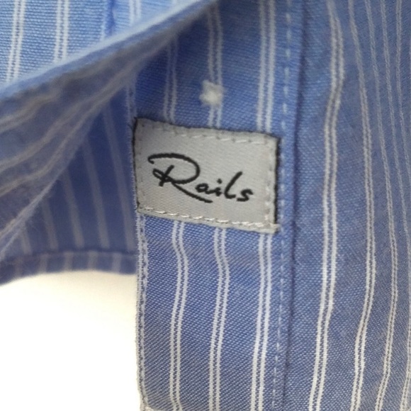Rails Lizzi Button Up Blue & White Mini Stripe S - Picture 8 of 10